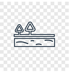 Lake Concept Linear Icon Isolated On Transparent