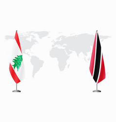 Lebanon And Trinidad And Tobago Flags