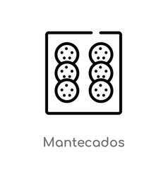 Outline Mantecados Icon Isolated Black Simple