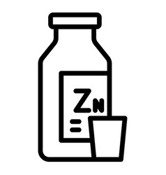 Zn Drink Icon Outline Iron Element