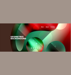 Circle Flowing Shape Composition Geometric