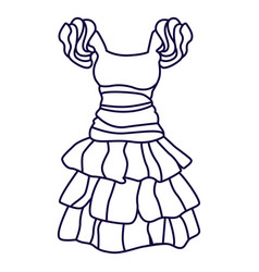 Ruffled Dress Stroke