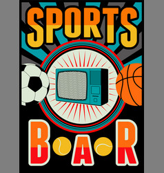 Sports Bar Vintage Style Poster