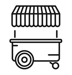 Bakery Stand Icon Outline Hot Dog Cart