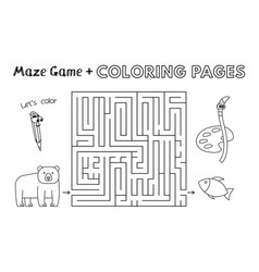 Cartoon Bear Maze Game