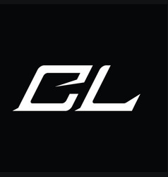 Cl Logo Monogram Letter With Slice Style