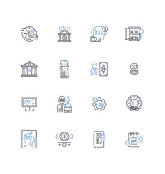 Stock Market Line Icons Collection Shares