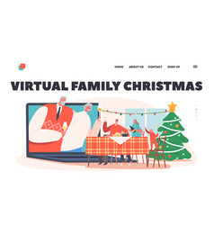 Virtual Family Christmas Landing Page Template