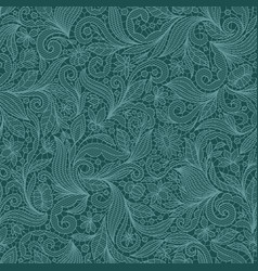 Emerald Seamless Background With Floral Lace