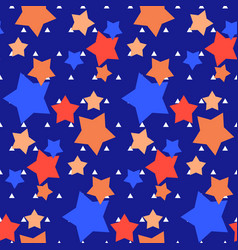 Seamless Memphis Pattern With Stars Night