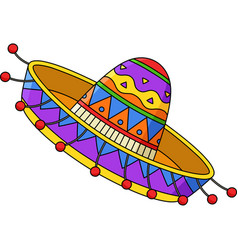 Sombrero Cartoon Colored Clipart