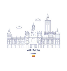 Valencia City Skyline Spain