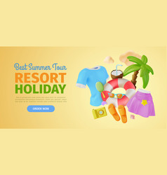 3d Best Summer Tour Resort Holiday Ads Banner