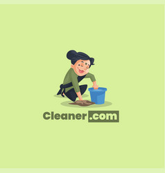 Cleaner Mascot Logo