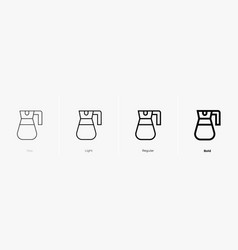 Coffee Jar Icon Thin Light Regular And Bold Style