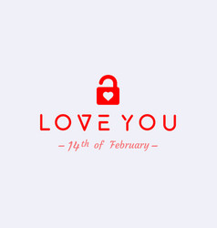 Love You Lettering Inscription Template