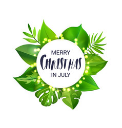 Merry Christmas In July Floral Banner