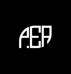 Pea Letter Logo Design On Black Backgroundpea