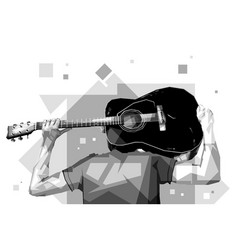 Popart People With Black And White Guitars