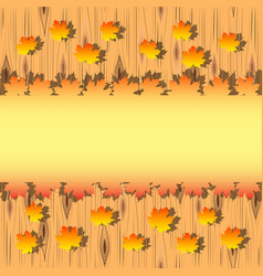 Autumn Maple Leaves On Wood Background