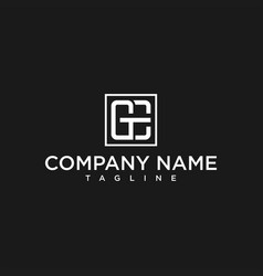 Ge Or Eg Luxury Initial Square Logo Design