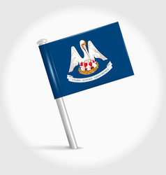 Louisiana Map Pin Flag 3d Realistic