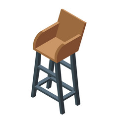 Soft High Chair Icon Isometric Bar Stool