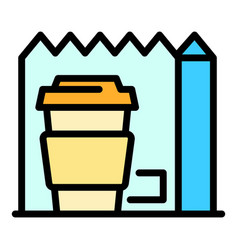 Takeaway Breakfast Icon Flat