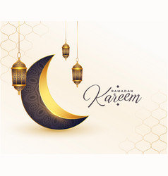 3d Ramadan Kareem Realistic Eid Moon Greeting