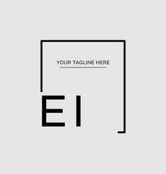 Design Minimalist Square Logo Ei