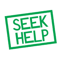 Seek Help Stamp On White