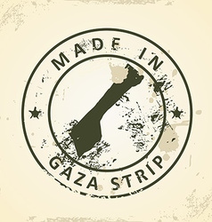 Stamp With Map Of Gaza Strip