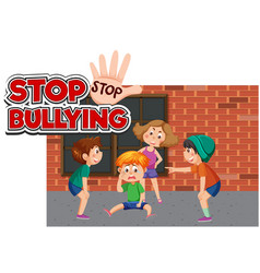 Stop Bullying Text With School Kids