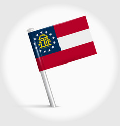 Georgia Map Pin Flag 3d Realistic