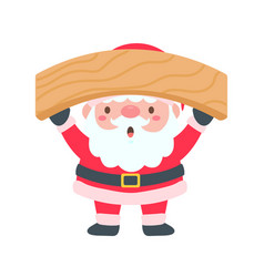 Santa Claus Cartoon Character With Blank Sign