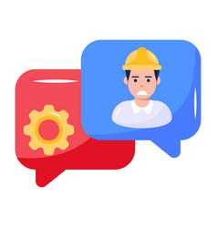 A Flat Icon Of Tech Help