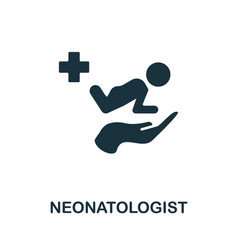 Neonatologist Icon Monochrome Simple