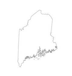 Blank Maine Map Silhouette