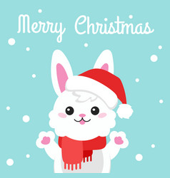 Cartoon Character Christmas Rabbit Colorful