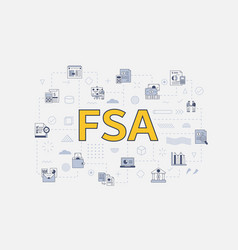 Fsa Flexible Spending Account Concept With Icon