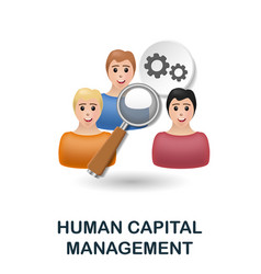 Human Capital Management Icon 3d From Esg