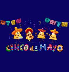 Mexican Nacho Characters Cinco De Mayo Banner