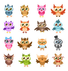 Owls Color Cute Wise Owl Stickers Birthday Kids