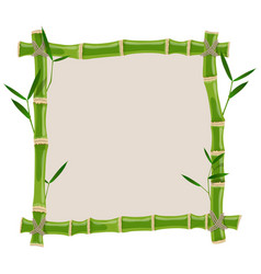 Green bamboo circle frame Royalty Free Vector Image