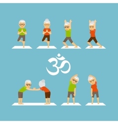 Old People Yoga Icons