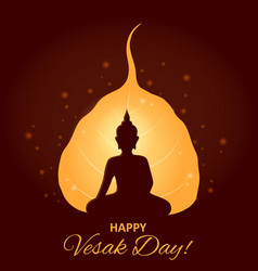 Vesak Day Or Wesak Buddha In Lotus And Lantern