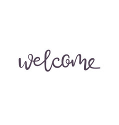 Hand Drawn Lettering Welcome Sticker