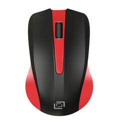 Modern Black And Red Computer Mouse On White