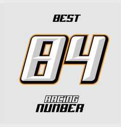 Racing Number Template 84