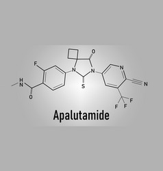 Skeletal Formula Of Apalutamide Molecule